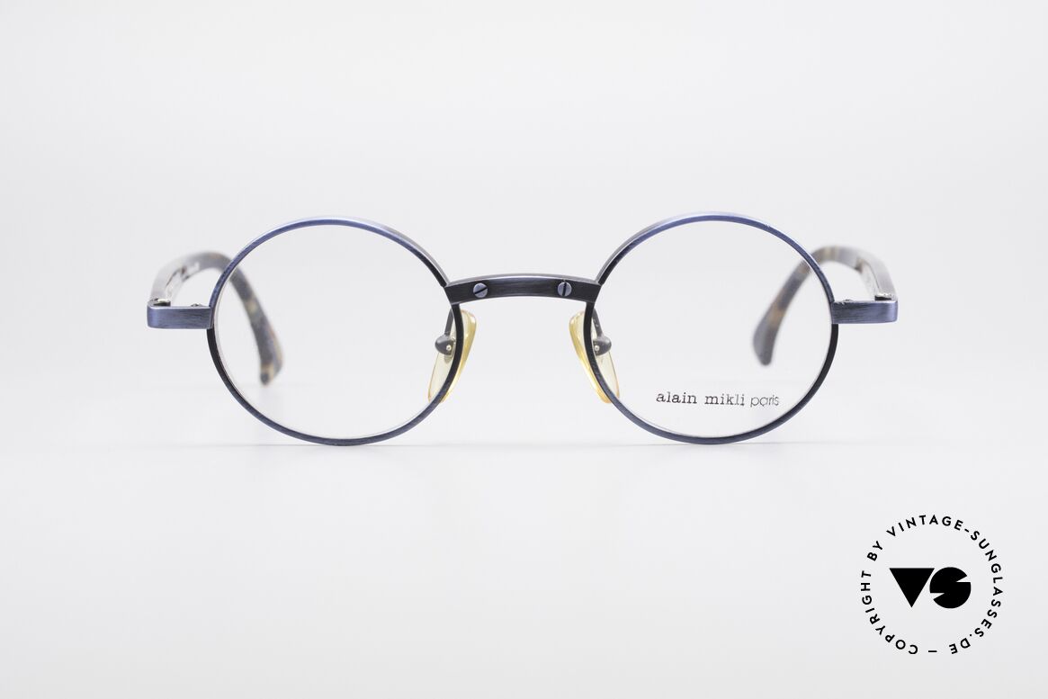 Alain Mikli 1218 / 3218 Runde Designer Brille Unisex, runde 1990er Alain Mikli Designer-Brillenfassung, Passend für Herren und Damen