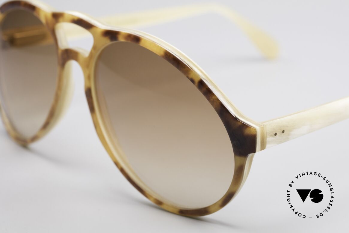 Bugatti 55003 Echt Büffelhorn Sonnenbrille, einzigartiger Rahmen, jedes Horn-Modell ist individuell, Passend für Herren