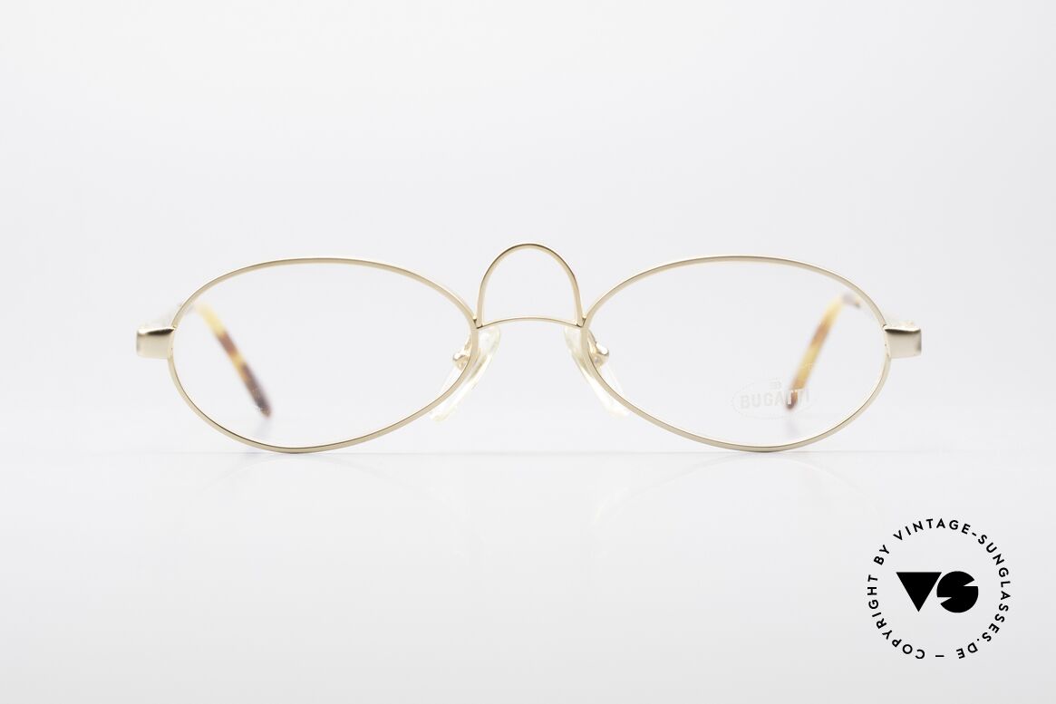 Bugatti 13001 Bugatti Kühlergrill Brille, sehr edle Bugatti Luxus-Brillenfassung aus den 80ern, Passend für Herren und Damen