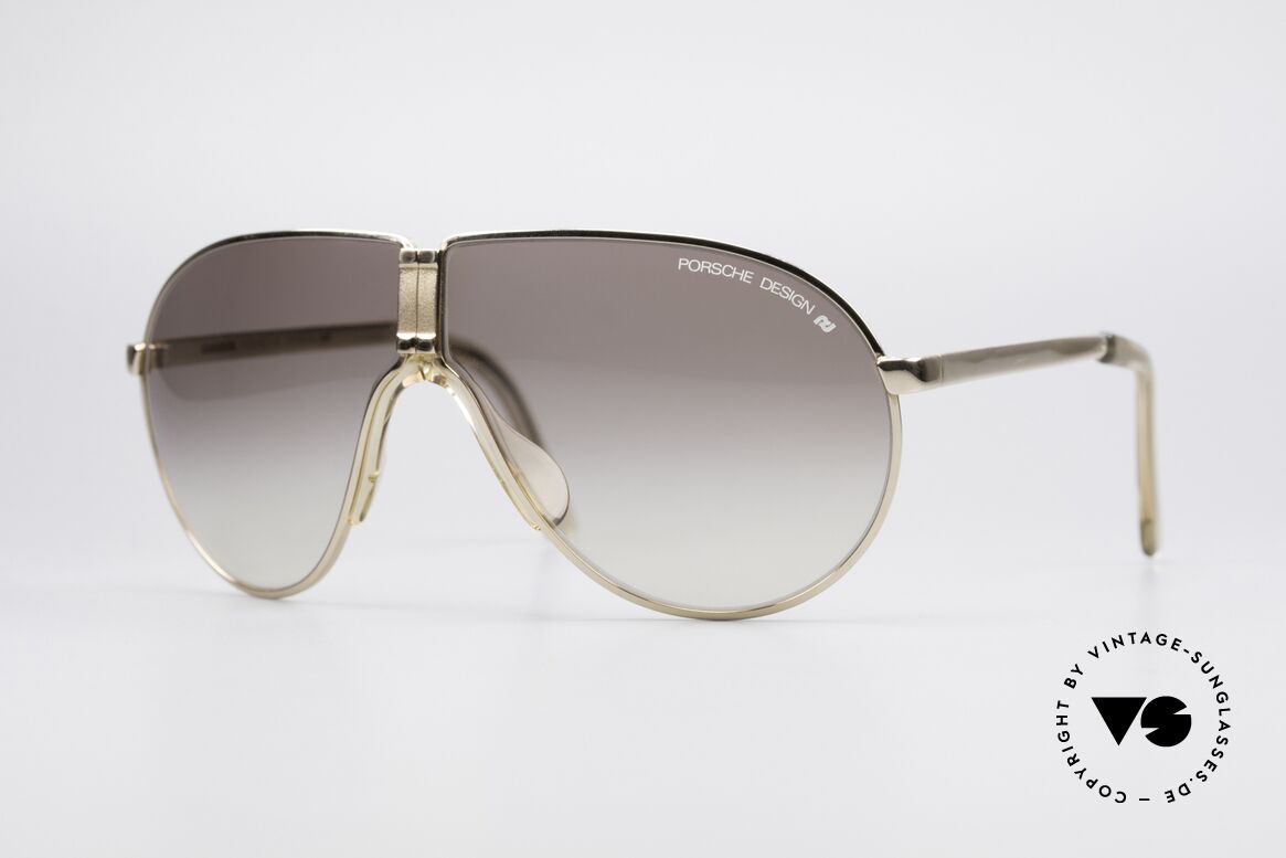 Porsche 5622 80er Luxus Faltsonnenbrille, praktische Porsche Carrera Faltbrille der 1980er Jahre, Passend für Herren