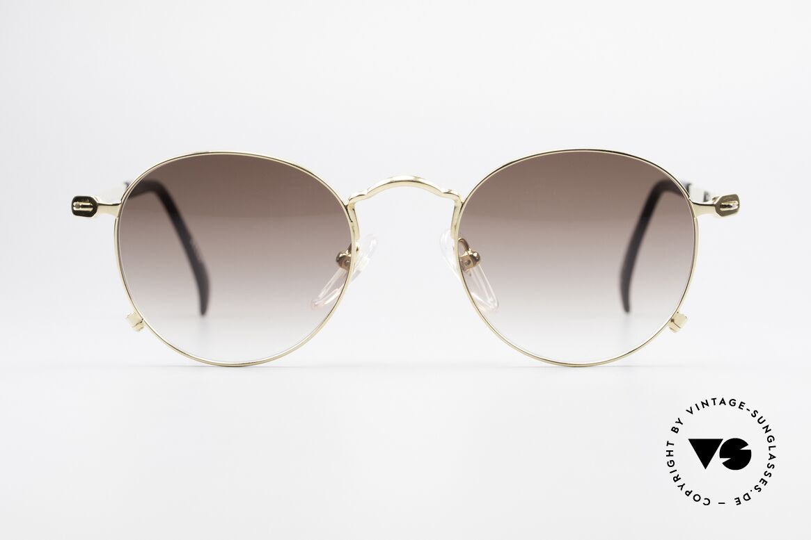 Jean Paul Gaultier 55-1178 Vergoldete Panto Sonnenbrille, edle 90er DesignerSonnenbrille von Jean Paul Gaultier, Passend für Herren und Damen