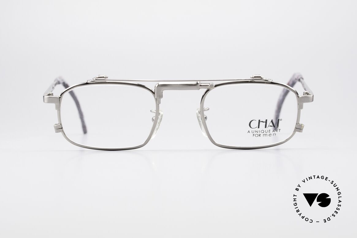 Chai No4 Square Industrial Vintage Brille 90er, außergewöhnliche CHAI vintage Brillen-Fassung, Passend für Herren und Damen