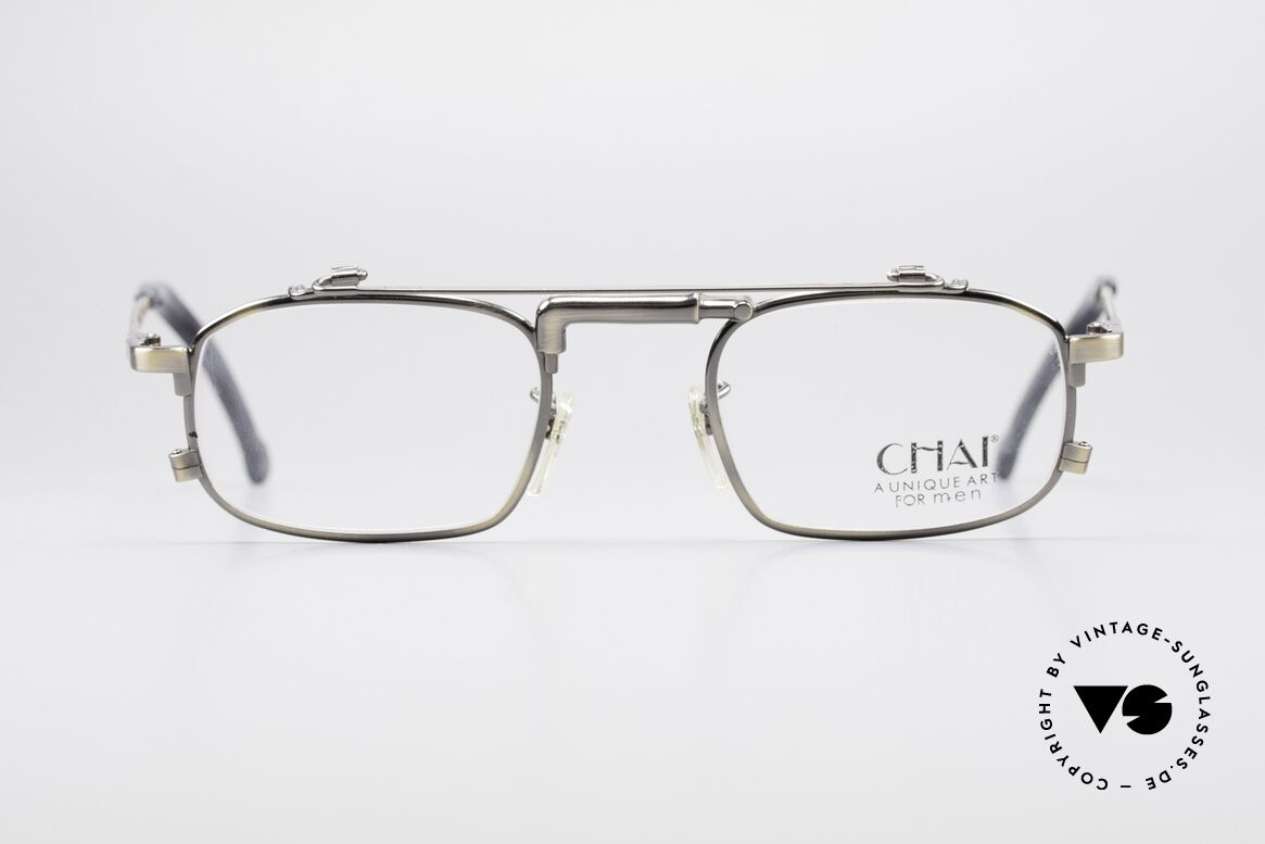 Chai No4 Square Unique Kunst Vintage Brille, außergewöhnliche CHAI vintage Brillen-Fassung, Passend für Herren und Damen