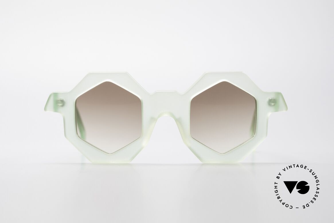 Alain Mikli 0157 / 938 Sechseckige 80er Sonnenbrille, vintage Designer-Sonnenbrille von Alain MIKLI, Passend für Damen