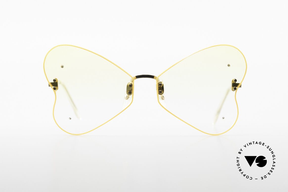 Eschenbach 6776 Schmetterling Sonnenbrille, wundervolle Kunst-Sonnenbrille von circa 1975, Passend für Damen