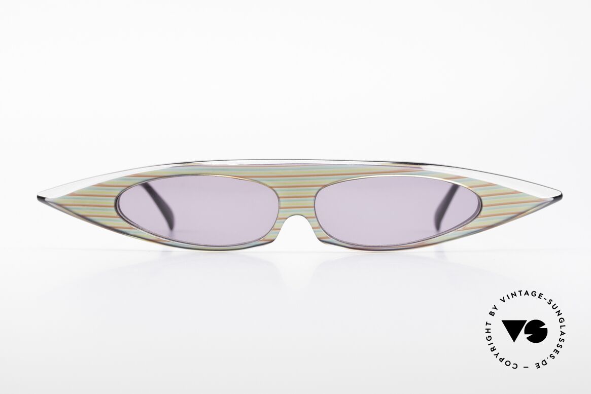 Alain Mikli 0104 / 215 Futuristische 80er Sonnenbrille, vintage Designer-Sonnenbrille von Alain MIKLI, Passend für Damen