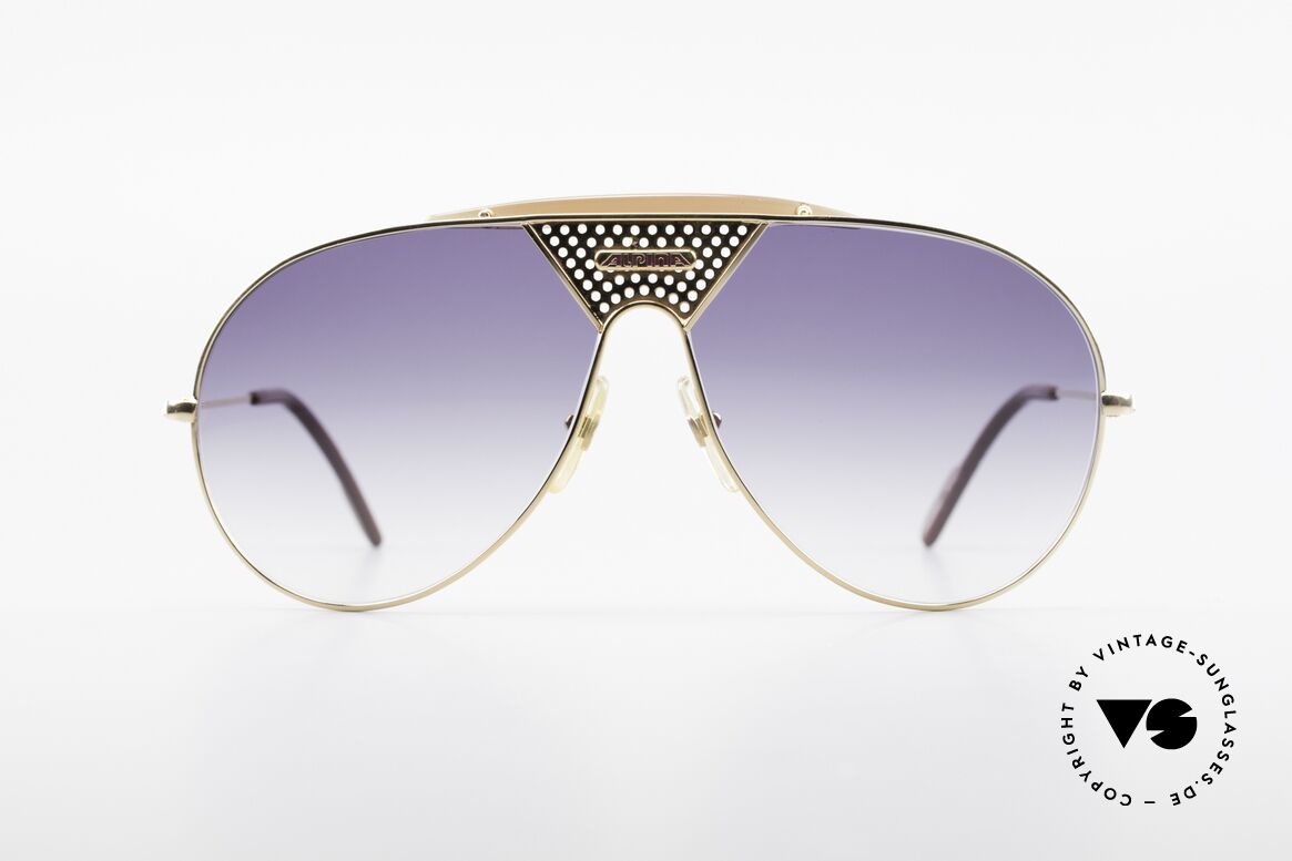 Alpina TR4 80er Miami Vice Sonnenbrille, legendäre Alpina 80er Sonnenbrille in Tropfenform, Passend für Herren