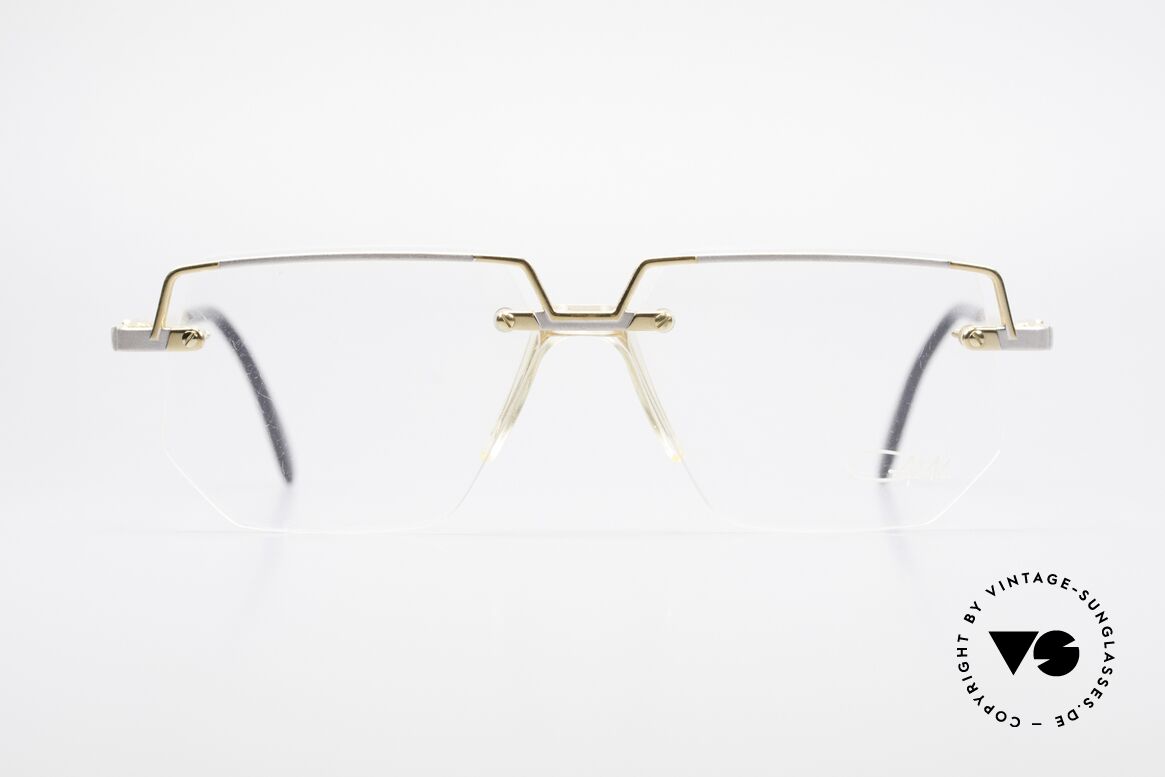 Cazal 742 Randlose Vintage Cazal Brille, markante CAZAL Designerbrille der 1990er Jahre, Passend für Herren