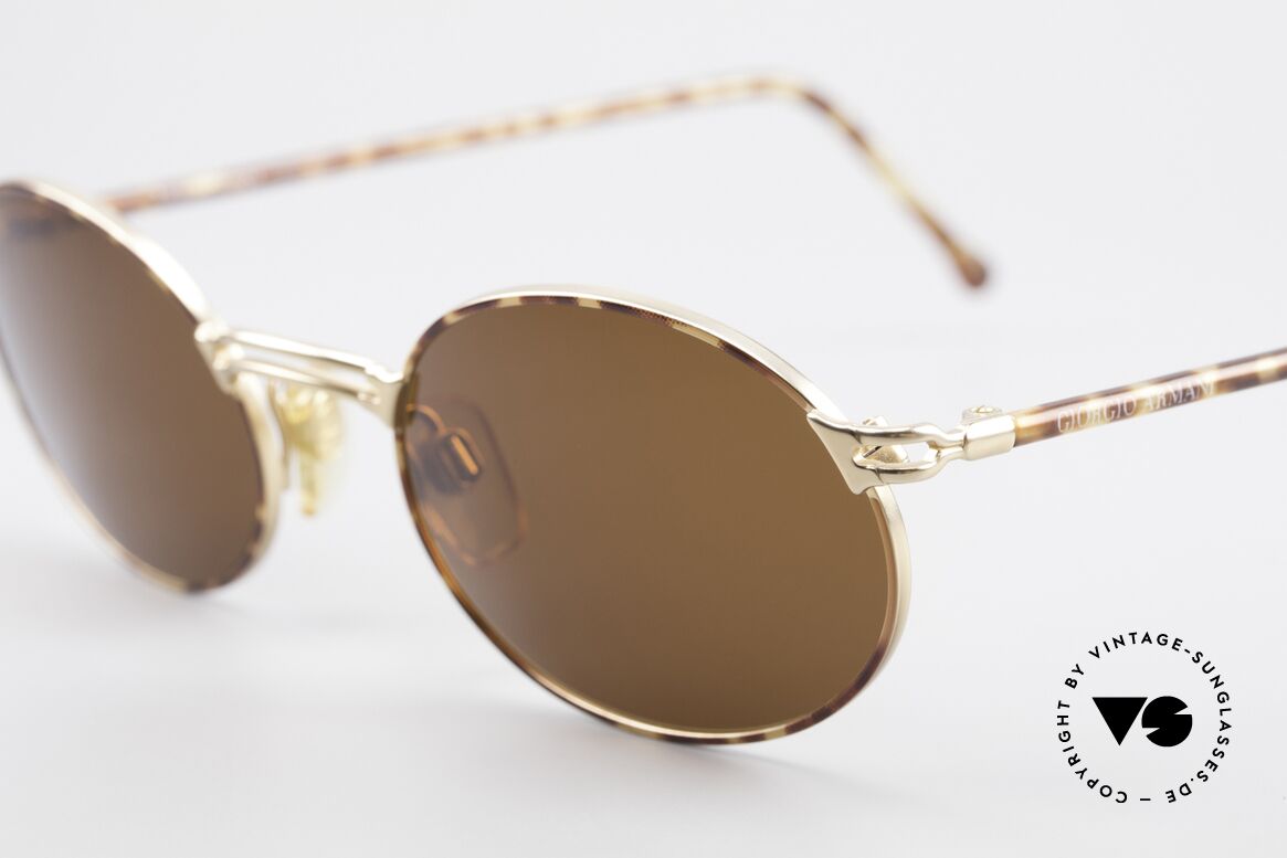 Giorgio Armani 194 Ovale Sonnenbrille No Retro, Sonnengläser in einem kräftigen Braun (100% UV), Passend für Herren und Damen