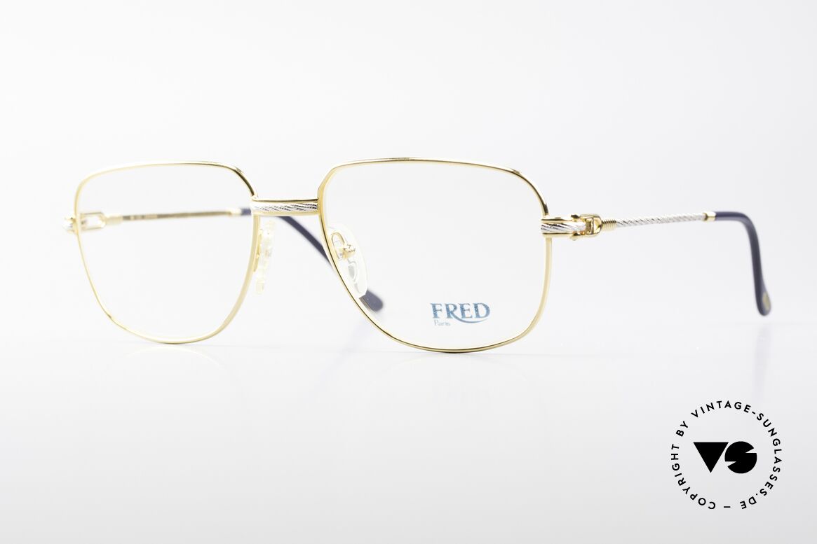 Fred Zephir - M Luxus Segler Brille Herren, einmalige Designerbrille von Fred, Paris aus den 80ern, Passend für Herren