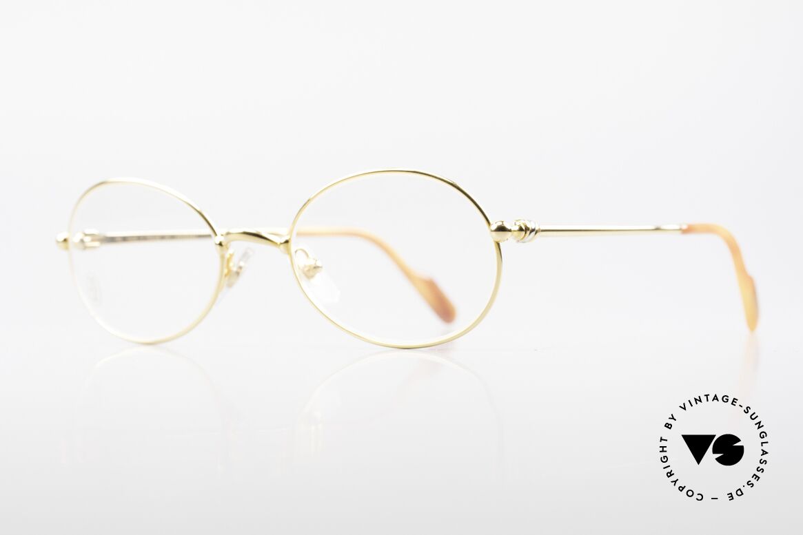 Cartier Saturne - S Kleine Ovale 90er Luxusbrille, Saturn = römische Gottheit & Planet d. Sonnensystems, Passend für Herren und Damen
