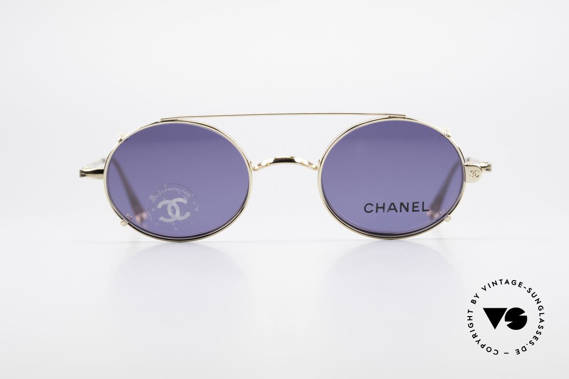 Chanel 2037 Kleine Luxus Brille Sonnenclip, CHANEL Brille 2037, Größe 42-20, 135 in Farbe c191, Passend für Herren und Damen