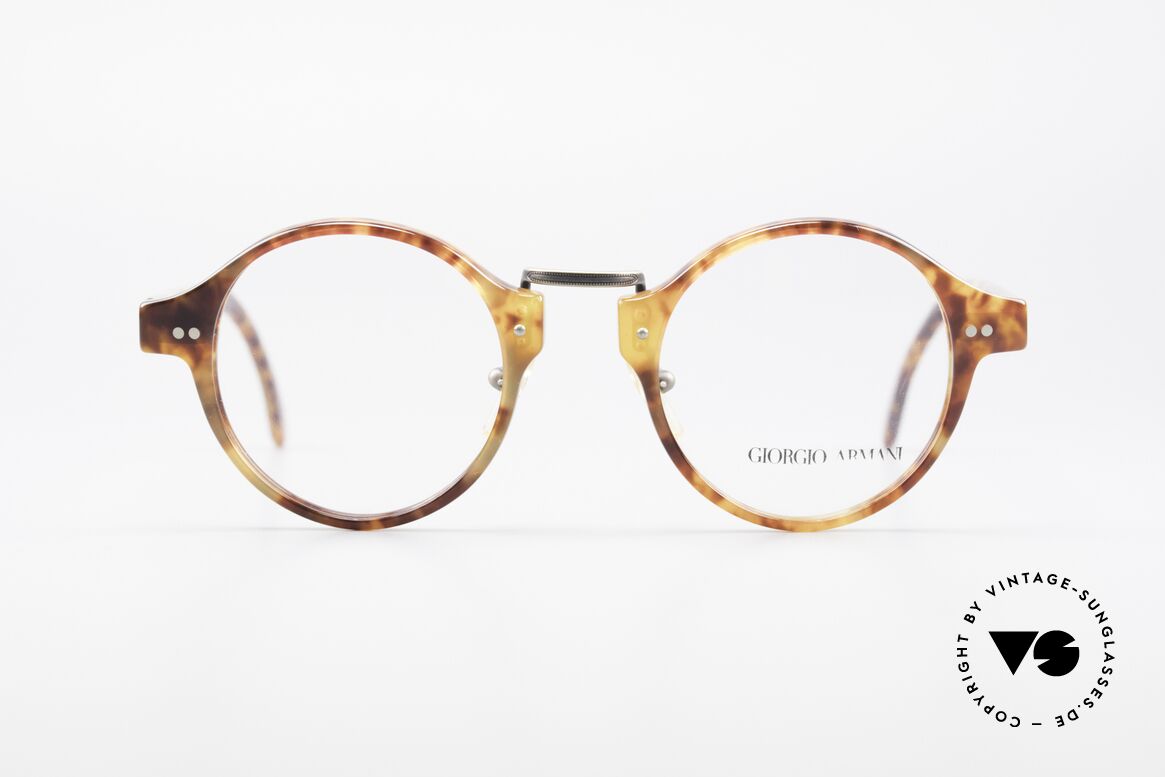 Giorgio Armani 341 Vintage Panto Brillenfassung, zeitlose Giorgio Armani Designer-Brille aus Italien, Passend für Herren