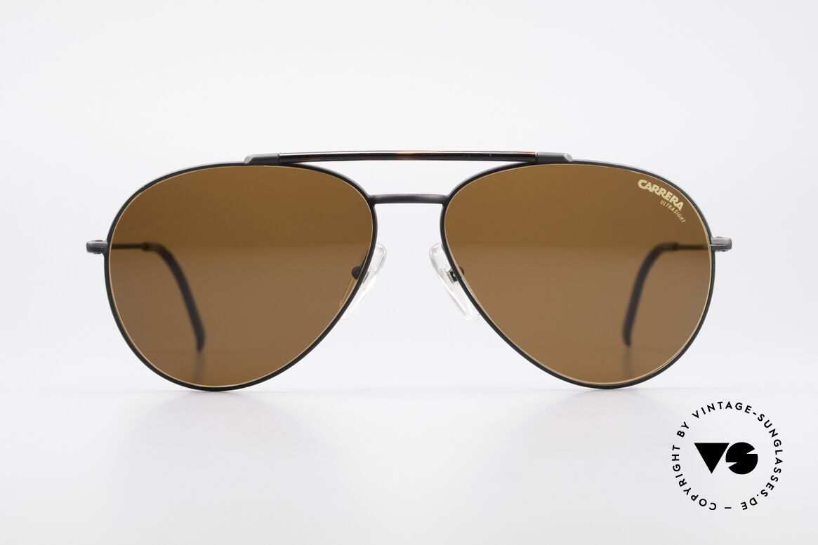 Carrera 5349 Vintage Aviator Sonnenbrille, solide Metall-Fassung in herausragender Qualität, Passend für Herren