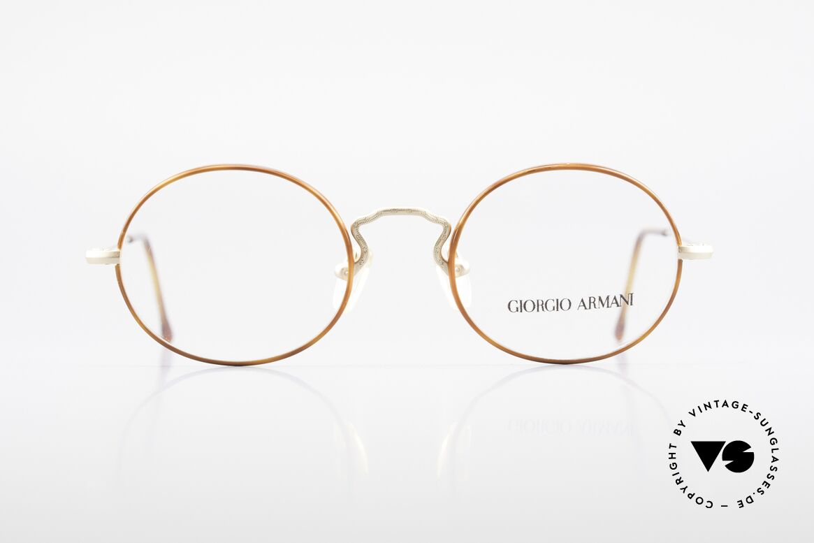 Giorgio Armani 247 Vintage Brille Oval No Retro, kleine, rund-ovale Brillenform; zeitloser Klassiker, Passend für Herren und Damen