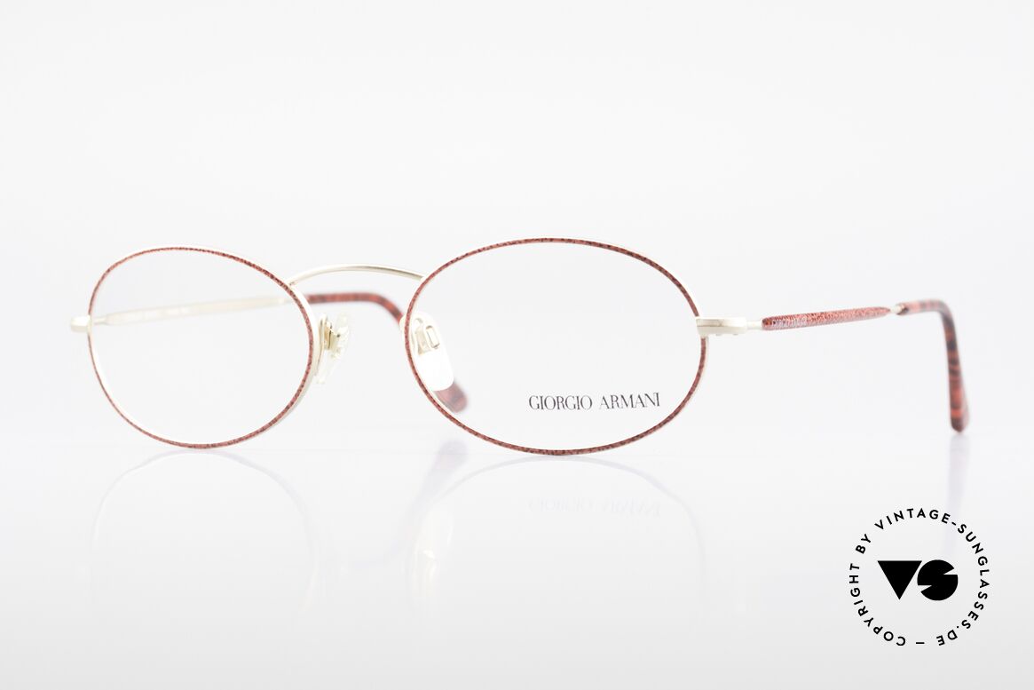 Giorgio Armani 125 Ovale 80er Vintage Fassung, vintage Brillenfassung vom Modedesigner G. Armani, Passend für Damen