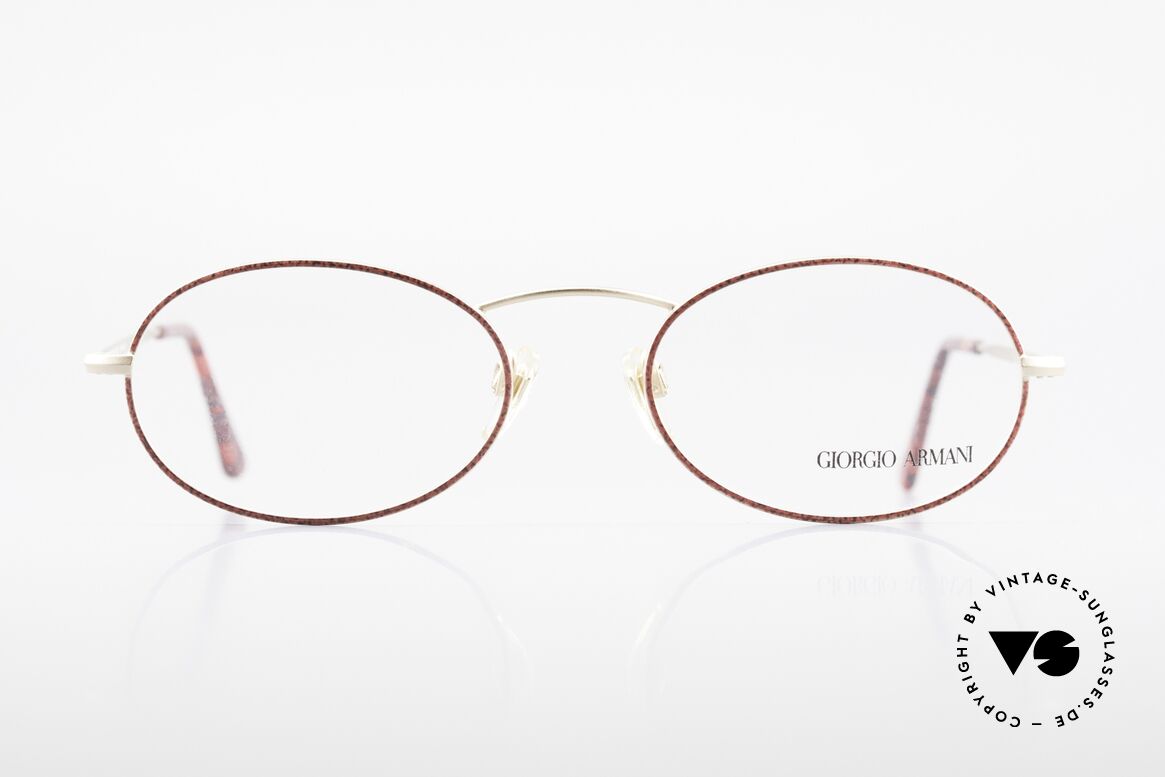 Giorgio Armani 125 Ovale 80er Vintage Fassung, vintage Brillenfassung vom Modedesigner G. Armani, Passend für Damen