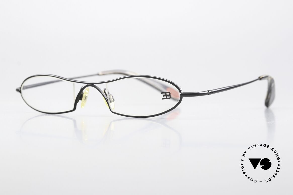 Bugatti 347 Odotype Kleine Herren Designer Brille, ergonomischer Rahmen mit Federscharnieren, Passend für Herren