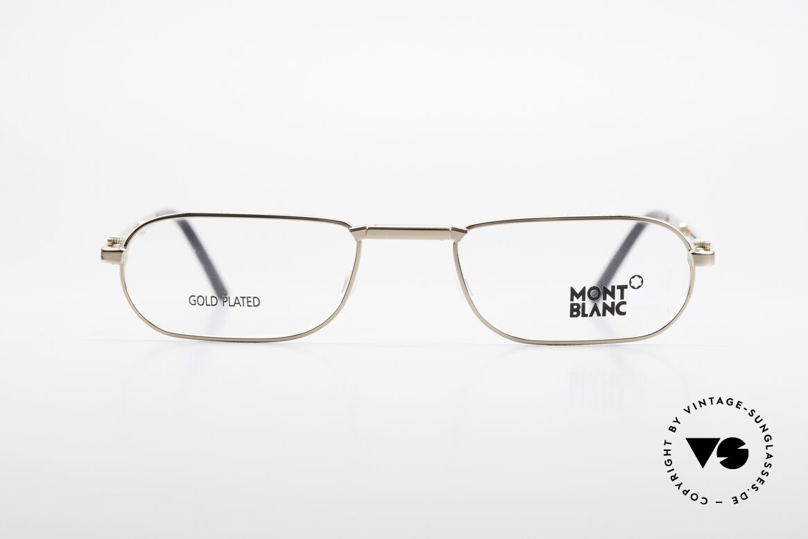 Montblanc MB30 Folding Vergoldete Luxus Faltbrille, faltbare Mont Blanc Luxus-Lesebrille in Größe 49°19, Passend für Herren