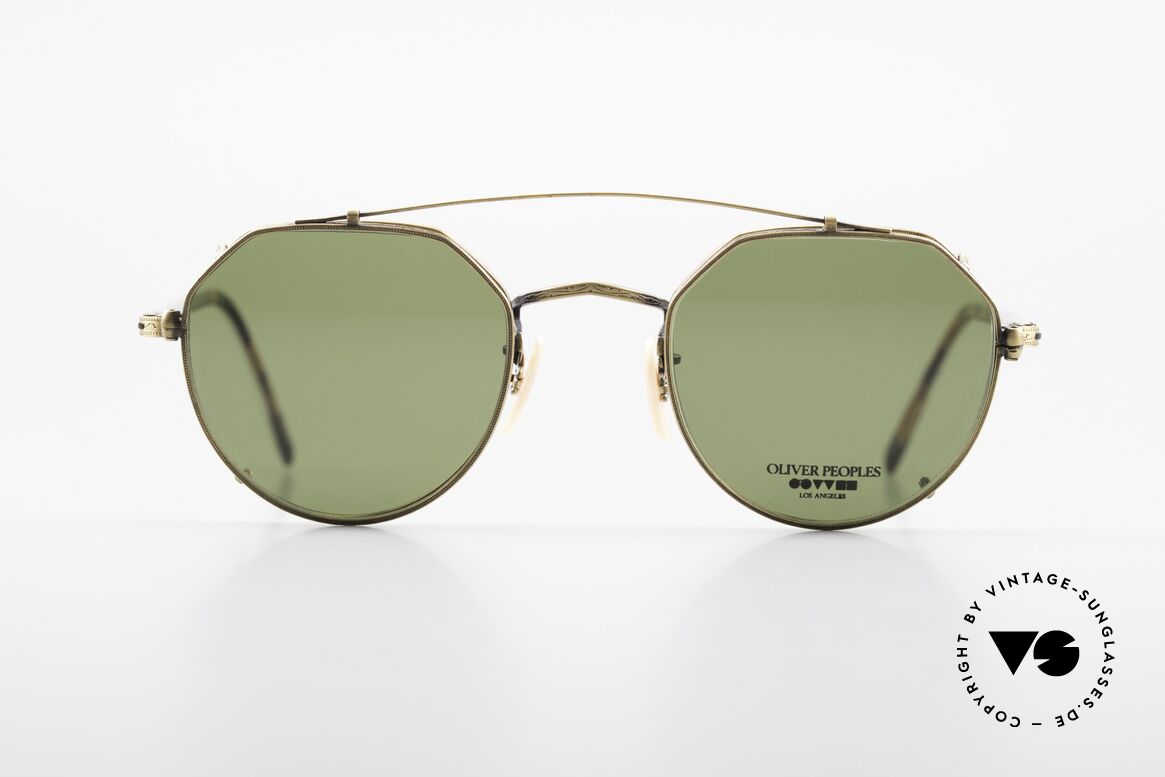 Oliver Peoples 43TAG Designer Sonnenclip Brille, vintage Oliver Peoples Sonnenbrille der frühen 90er, Passend für Herren und Damen