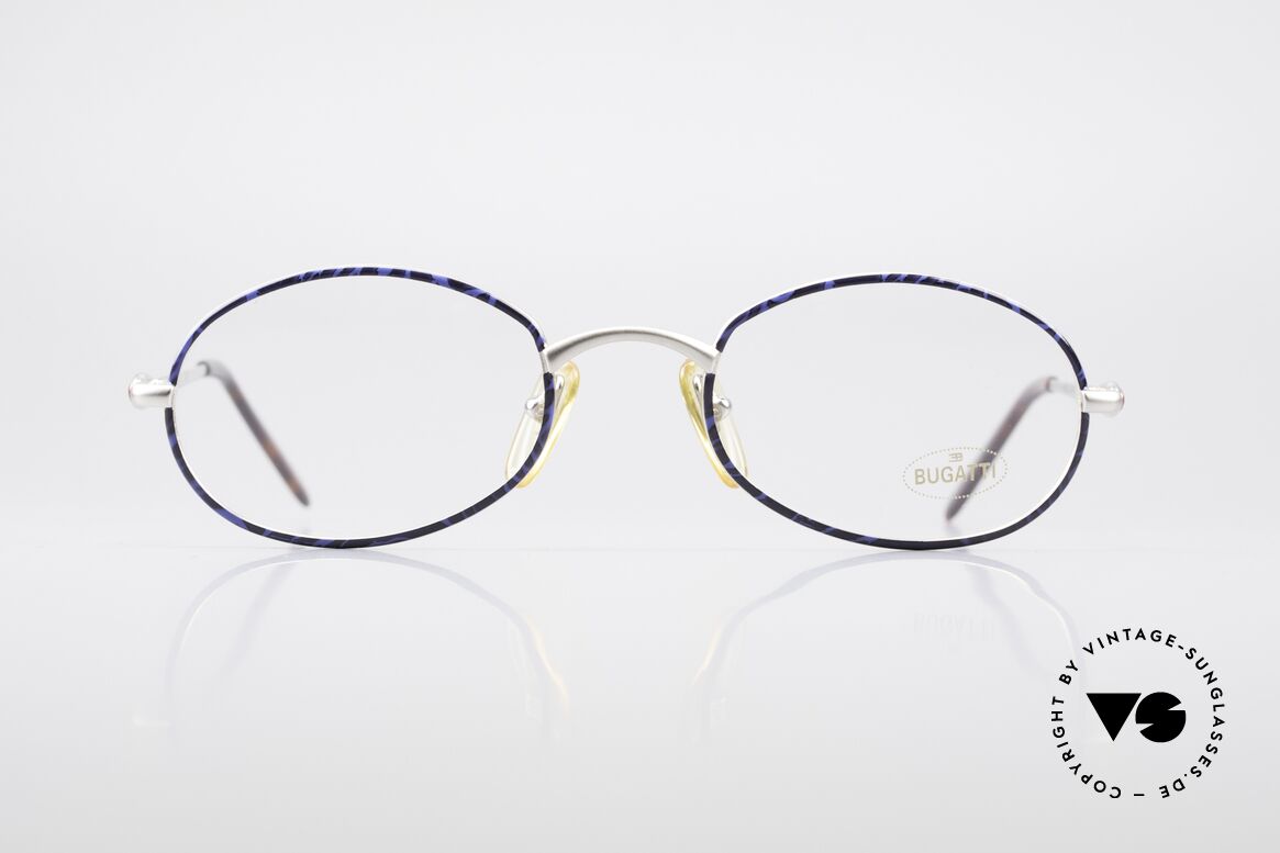 Bugatti 22338 Rare Ovale 90er Vintage Brille, sehr elegantes BUGATTI vintage Brillengestell, Passend für Herren und Damen
