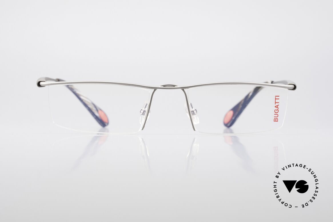 Bugatti 410 Sportliche Luxus Herrenbrille, ORIGINAL high-tech Bugatti Brillenfasssung, Passend für Herren