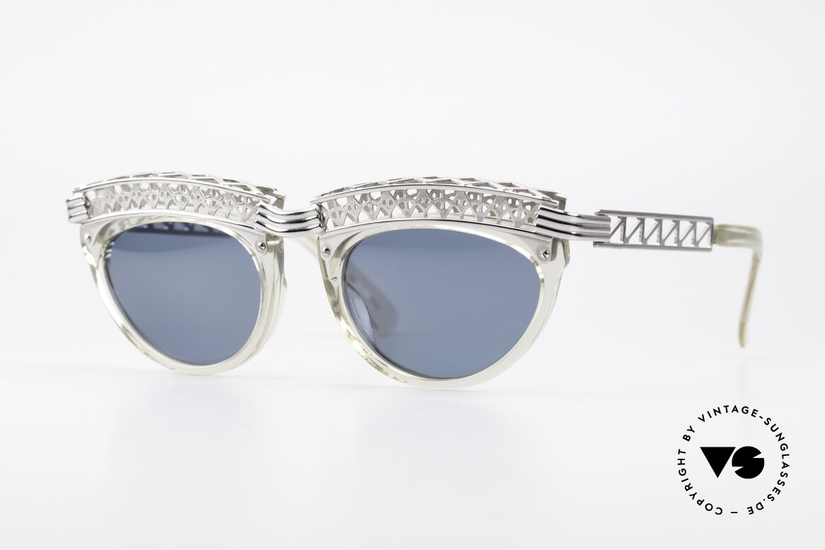 Jean Paul Gaultier 56-0271 Eifelturm Rihanna Sonnenbrille, vintage Designersonnenbrille von J.P.Gaultier, Passend für Damen
