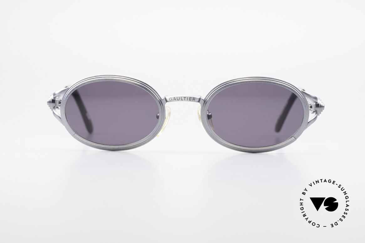 Jean Paul Gaultier 56-7114 Ovale JPG Steampunk Brille, wird gerne als 'Steampunk-Sonnenbrille' bezeichnet, Passend für Herren und Damen