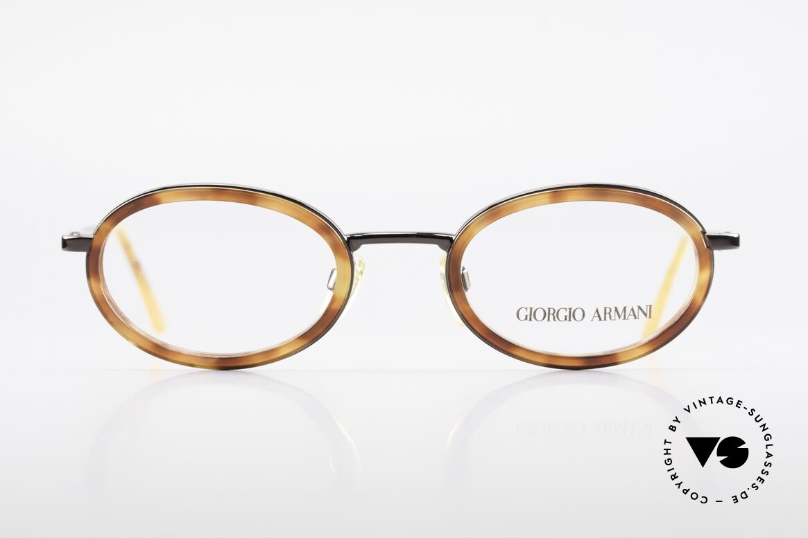 Giorgio Armani 258 Ovale Vintage Designer Brille, 90er vintage Designer-Brille von Giorgio Armani, Passend für Herren und Damen