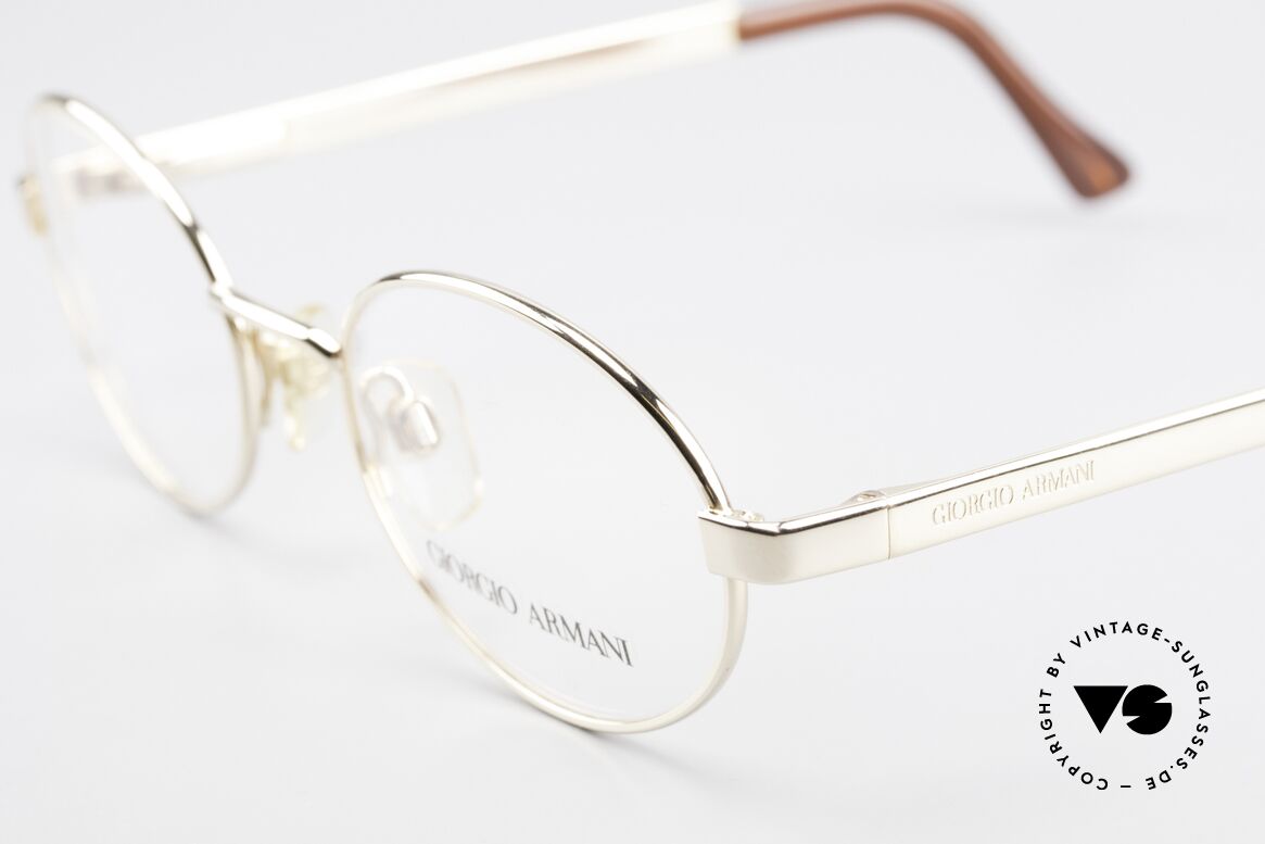 Giorgio Armani 257 Designerbrille Oval Vintage, ungetragen (wie alle unsere 90er GA Brillenklassiker), Passend für Herren und Damen