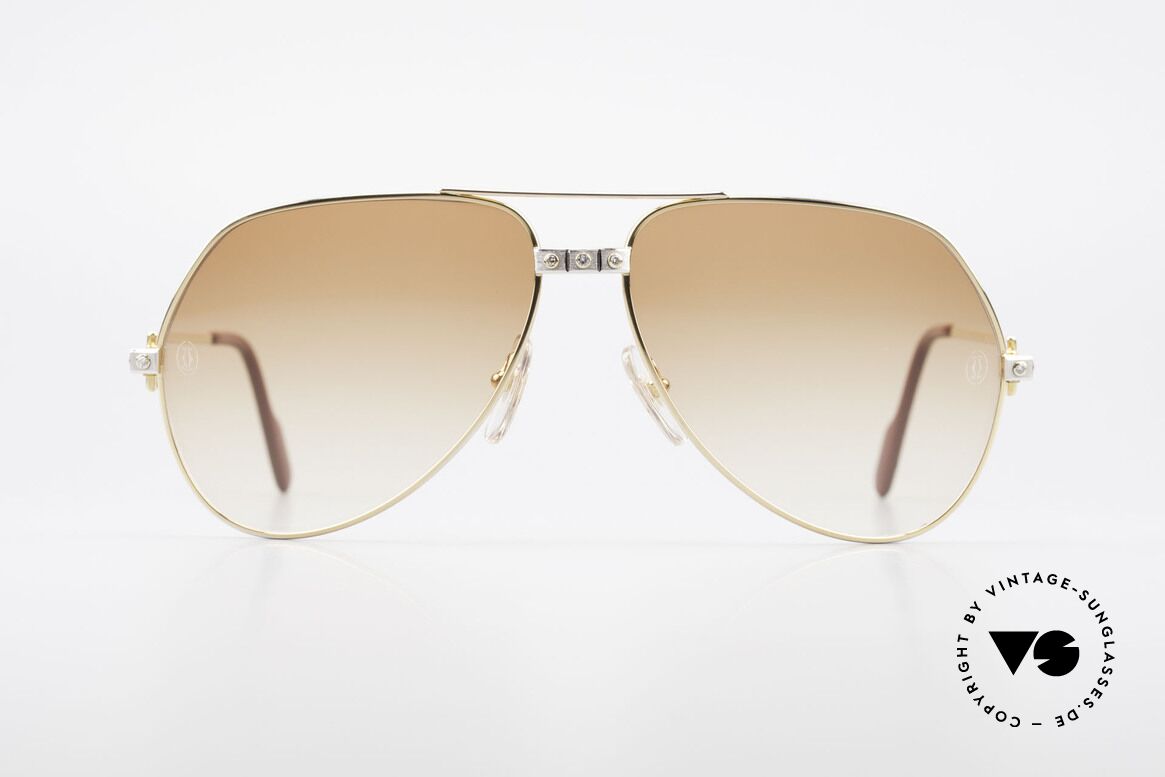 Cartier Vendome Santos - L Luxus Diamanten Sonnenbrille, extrem kostbar veredelte Fassung für noch mehr Luxus, Passend für Herren