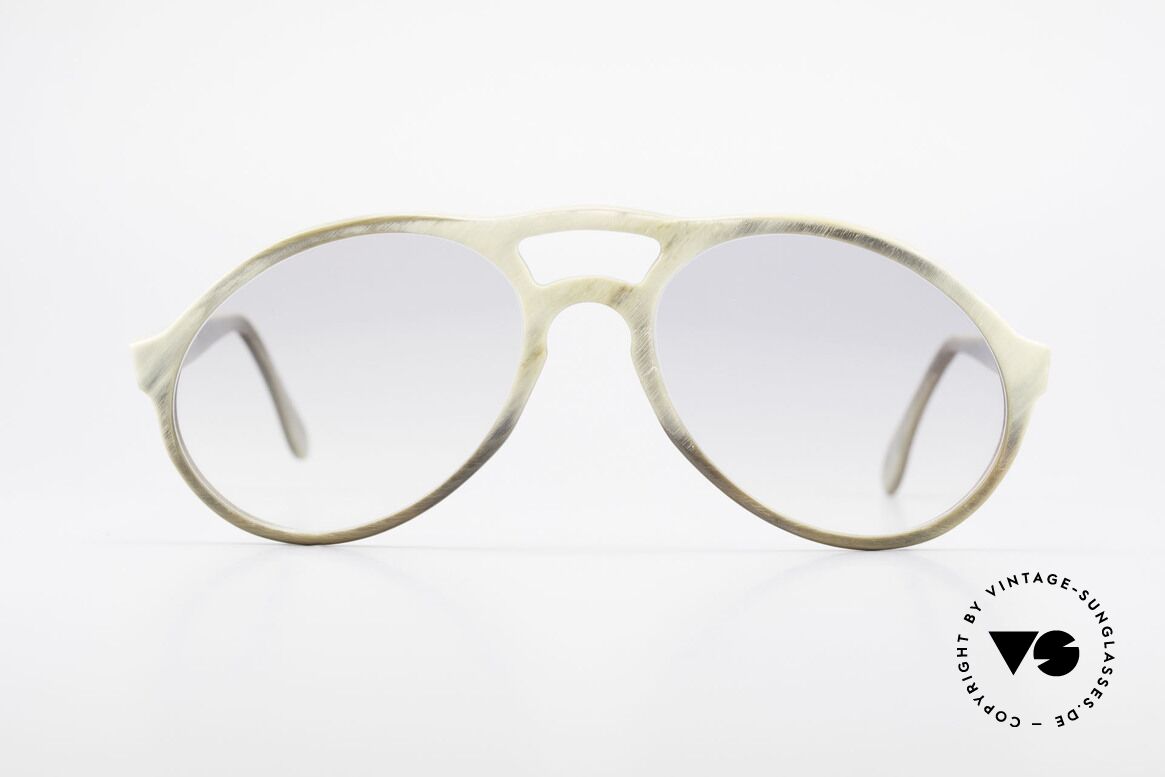 Bugatti 55020 Echt Büffelhorn Sonnenbrille, kostbare vintage BUGATTI Sonnenbrille in Größe 54-18, Passend für Herren