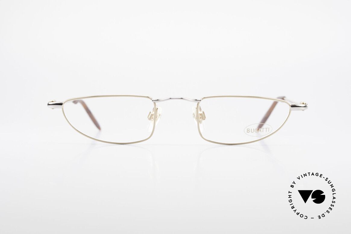 Bugatti 11708 Vintage 90er Luxus Lesebrille, zeitlose Lese-Form in bicolor (gold und silber), Passend für Herren