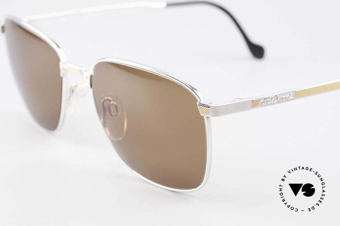 S.T. Dupont D048 90er Luxus Sonnenbrille 23kt, inkl. orig. St. Dupont Etui, Putztuch, Zertifikat & Box, Passend für Herren