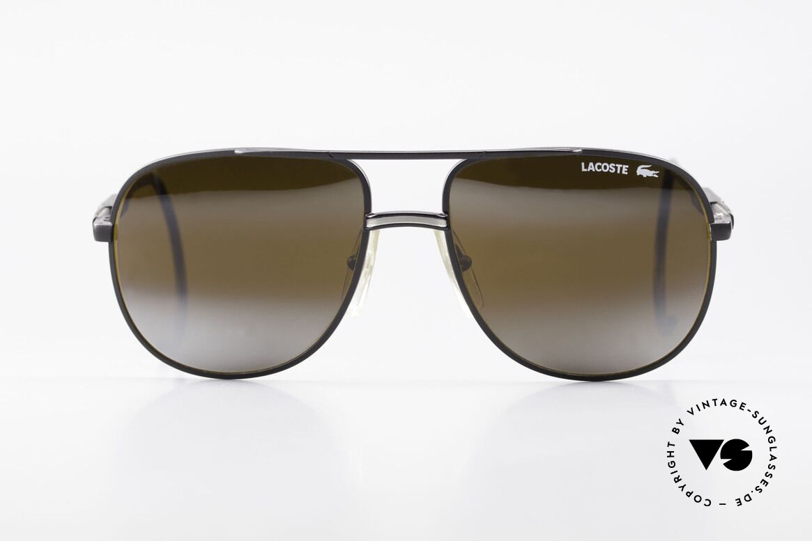 Lacoste 101S Sportliche Aviator Brille XL, vintage Lacoste 101 Sonnenbrille aus den 80ern/90ern, Passend für Herren