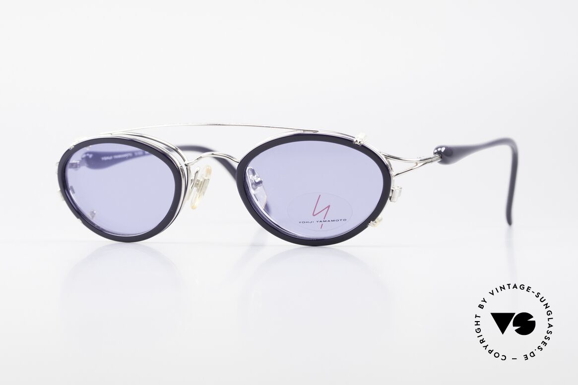 Yohji Yamamoto 51-7210 Clip-On 90er No Retro Brille, 90er Jahre vintage Sonnenbrille von Yohji Yamamoto, Passend für Herren und Damen
