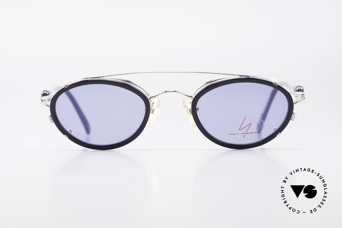 Yohji Yamamoto 51-7210 Clip-On 90er No Retro Brille, 90er Jahre vintage Sonnenbrille von Yohji Yamamoto, Passend für Herren und Damen