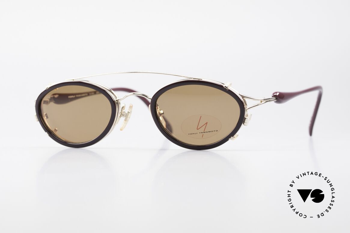 Yohji Yamamoto 51-7210 90er No Retro Clip-On Brille, 90er Jahre vintage Sonnenbrille von Yohji Yamamoto, Passend für Herren und Damen