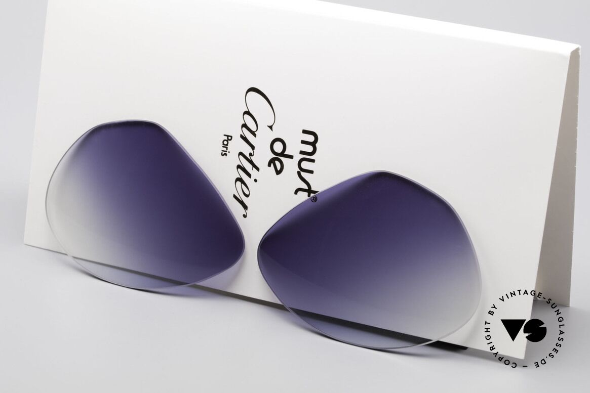 Cartier Vendome Lenses - L Sonnengläser Blau Verlauf, neue CR39 UV400 Kunststoff-Gläser (100% UV Schutz), Passend für Herren