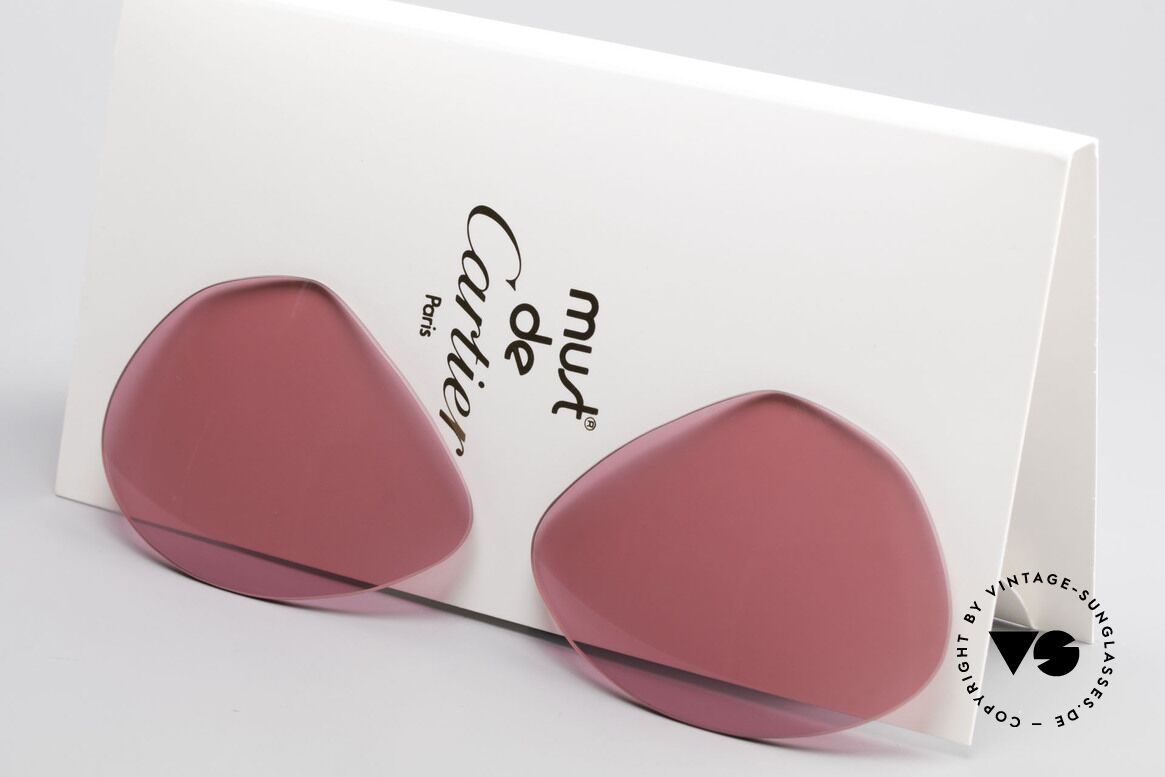 Cartier Vendome Lenses - L Sonnengläser Pink, neue CR39 UV400 Kunststoff-Gläser (100% UV Schutz), Passend für Herren