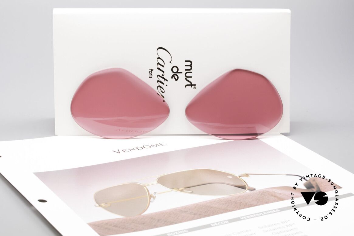 Cartier Vendome Lenses - L Sonnengläser Pink, pink, um durch die "rosarote Brille" sehen zu können ;), Passend für Herren