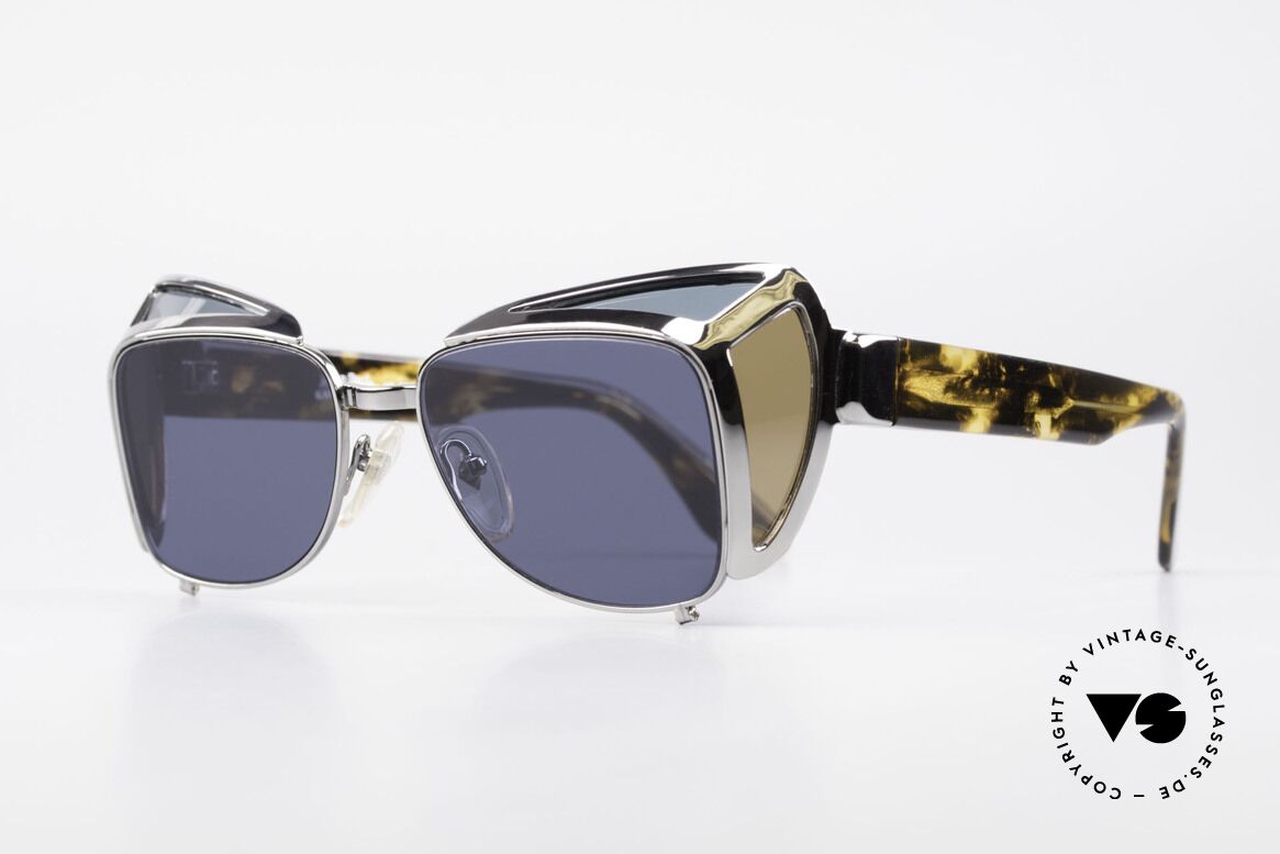 Jean Paul Gaultier 56-9272 Steampunk Sonnenbrille JPG, limitierte Kleinserie (ein seltenes Sammlerstück), Passend für Herren