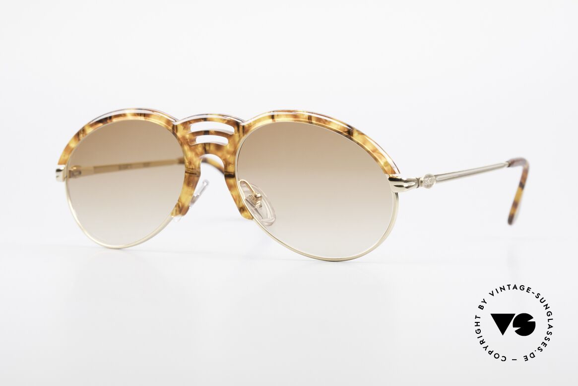Bugatti 15287 Bernstein Optik Sonnenbrille, klassisch elegantes BUGATTI Design von ca. 1989, Passend für Herren