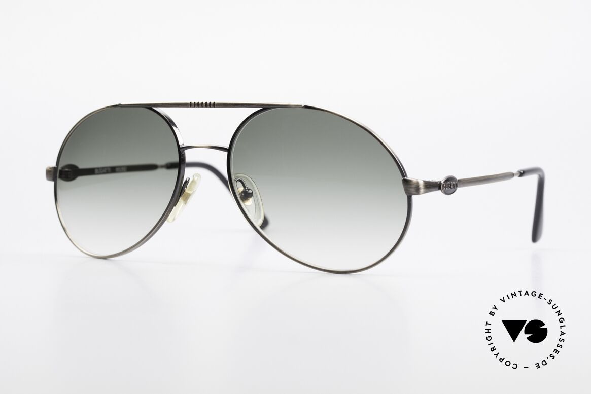 Bugatti 65282 Vintage Herrensonnenbrille, vintage Bugatti XL Sonnenbrille aus dem Jahre 1988, Passend für Herren