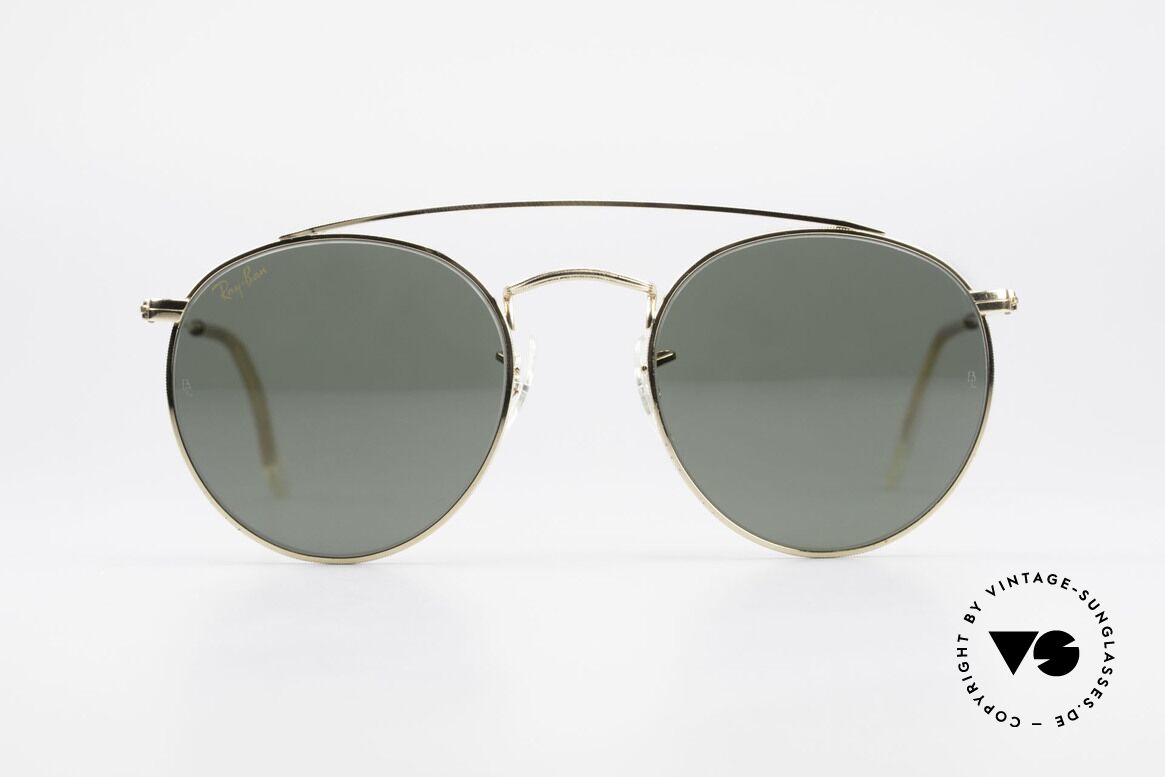 Ray Ban Round Metal 49 Brace Balken Panto Sonnenbrille B&L, ein zeitloser Klassiker in absoluter TOP-Qualität, Passend für Herren und Damen