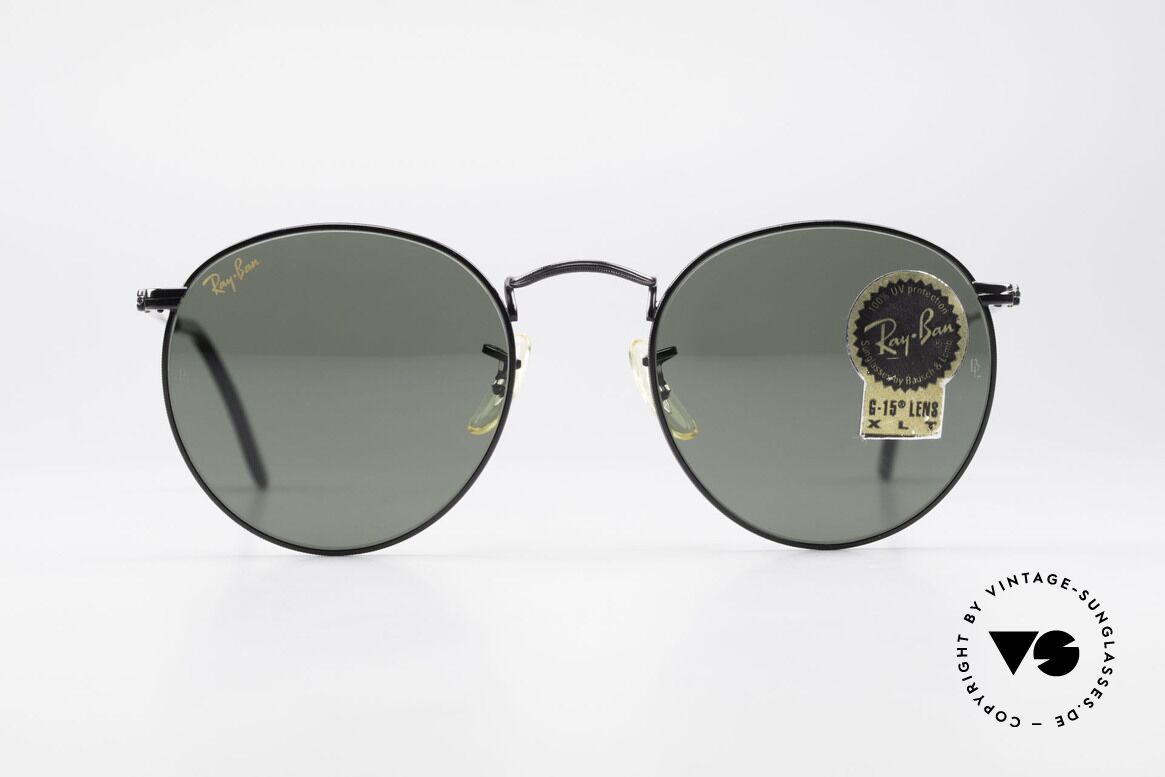 Ray Ban Round Metal 49 Runde B&L USA Sonnenbrille, runde Bausch&Lomb RAY-BAN USA vintage Brille, Passend für Herren und Damen