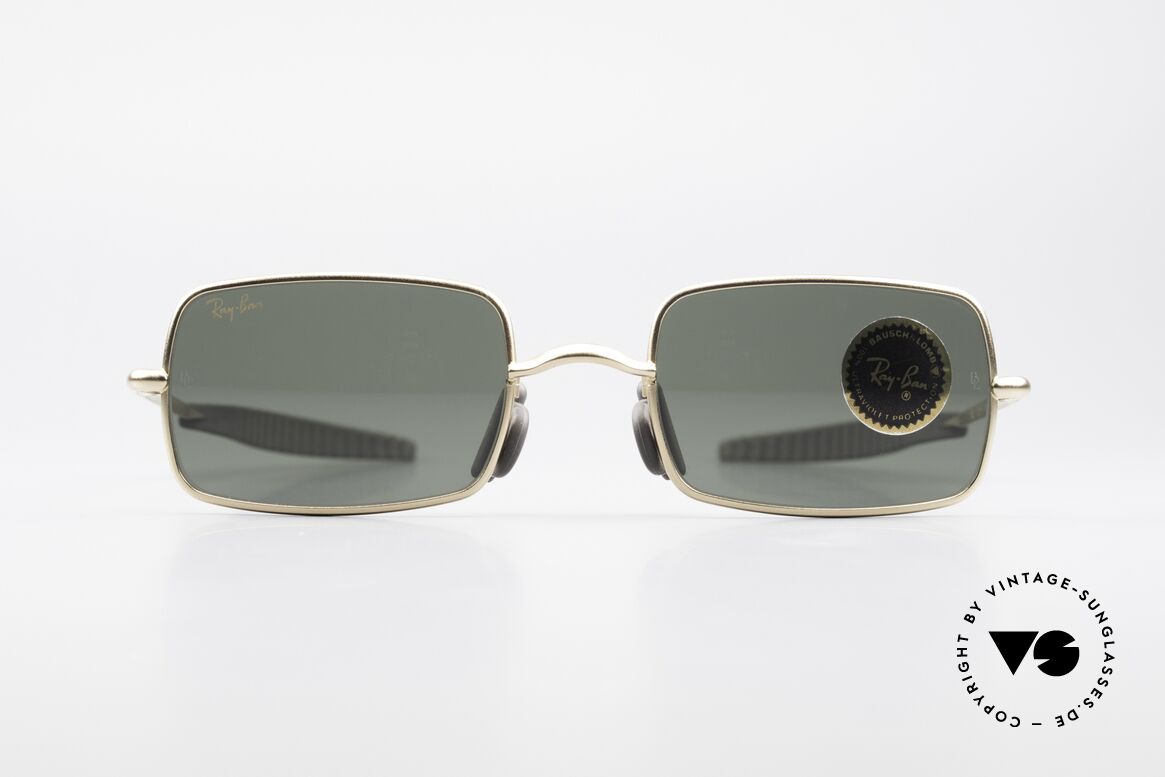 Ray Ban Orbs 6 Base Square Eckige B&L USA Sport Brille, original vintage USA Sonnenbrille der späten 1990er, Passend für Herren