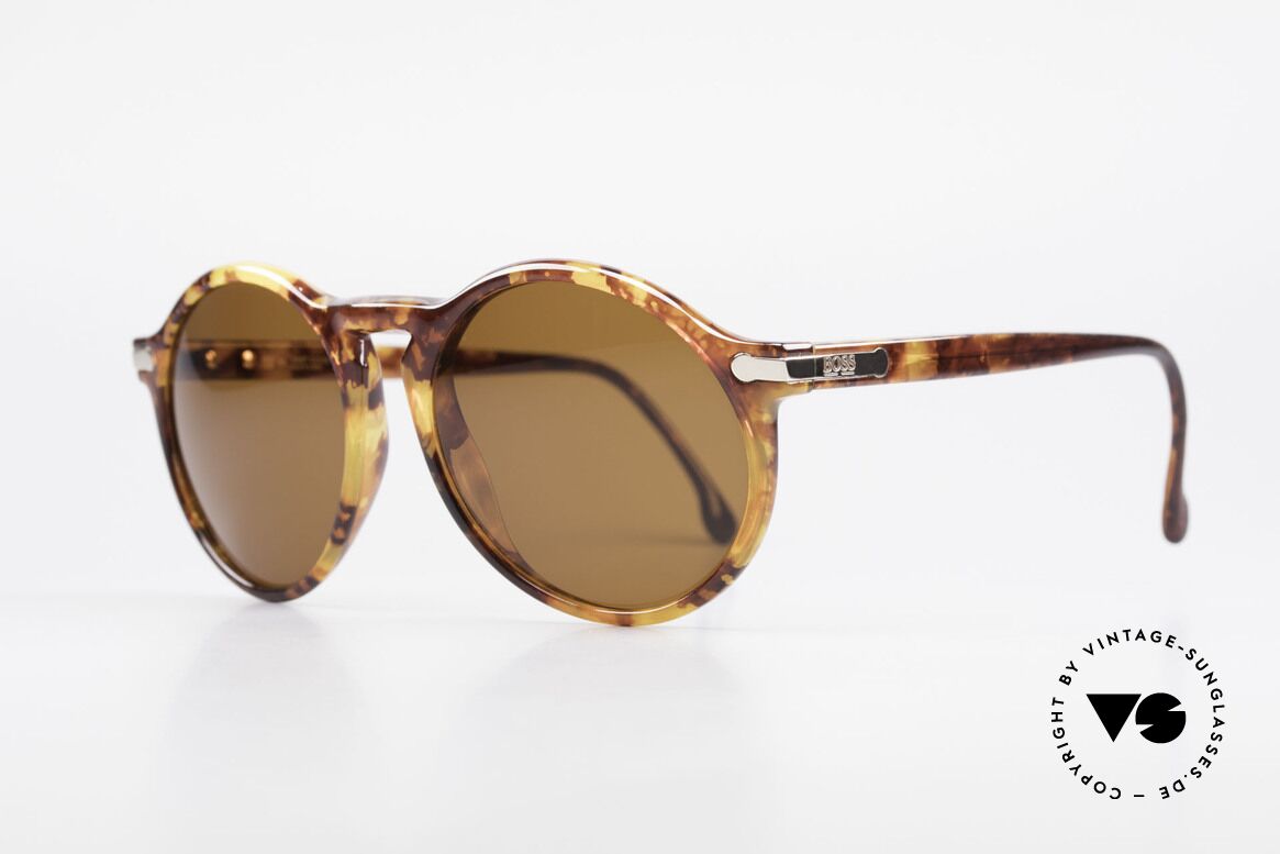 BOSS 5160 Grosse Panto Sonnenbrille, enorm leicht & in Top-Qualität (Optyl-Material), Passend für Herren