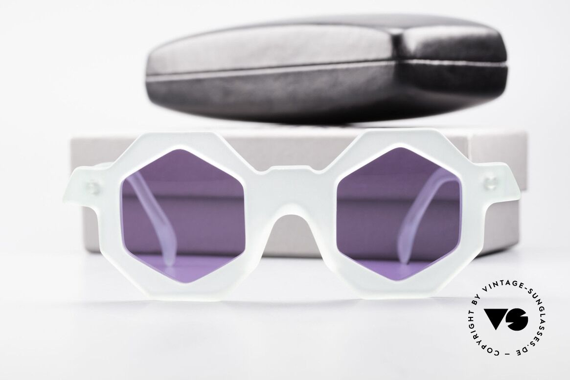 Alain Mikli 0157 / 932 Sechseckige Sonnenbrille 80er, KEINE Retrobrille; ein altes Original + RLR Etui, Passend für Damen