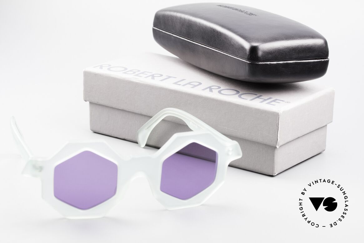 Alain Mikli 0157 / 932 Sechseckige Sonnenbrille 80er, Größe: small, Passend für Damen